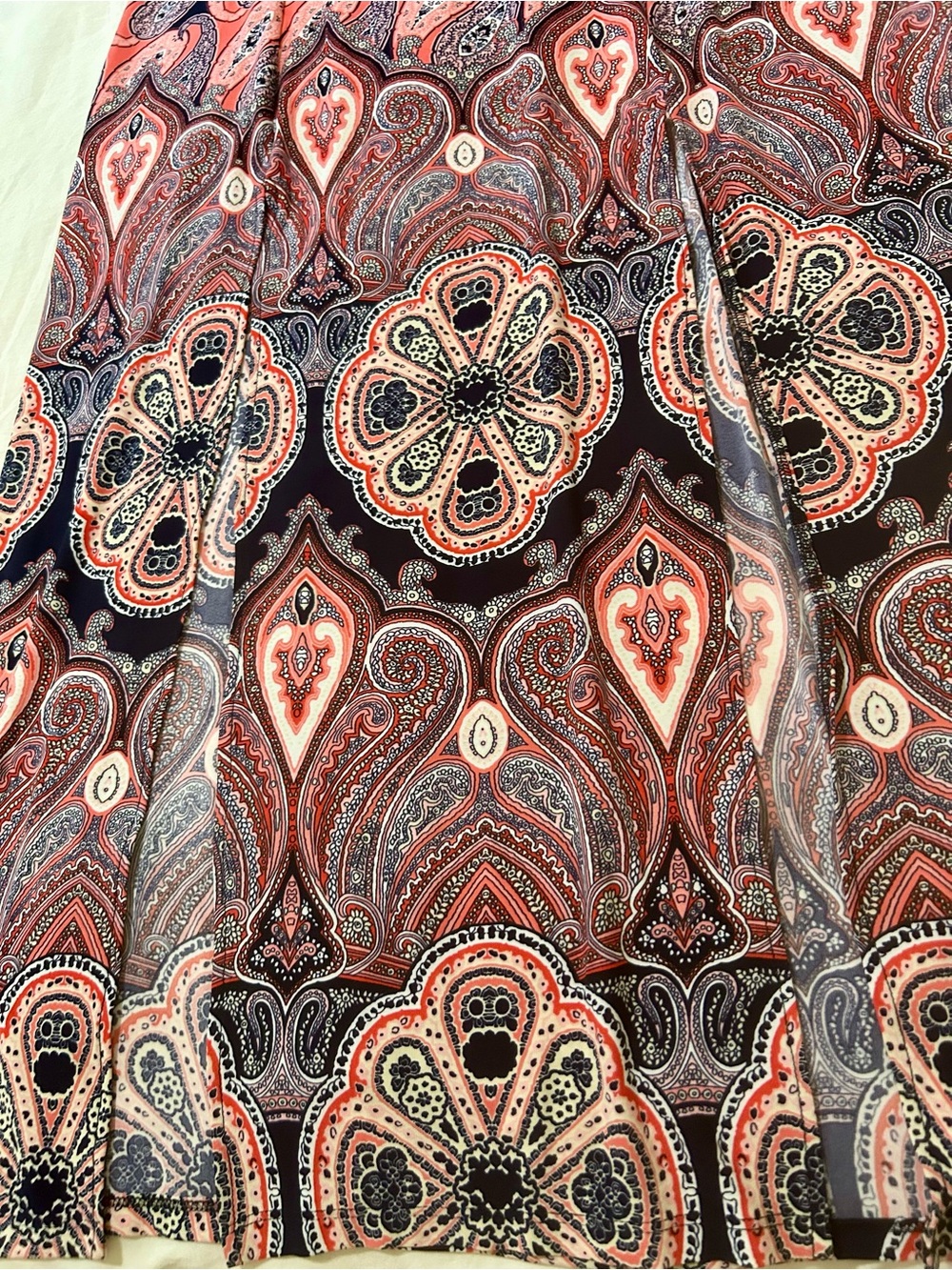 London Times Paisley Double Slit Maxi Dress Sz 8 - Picture 8 of 9
